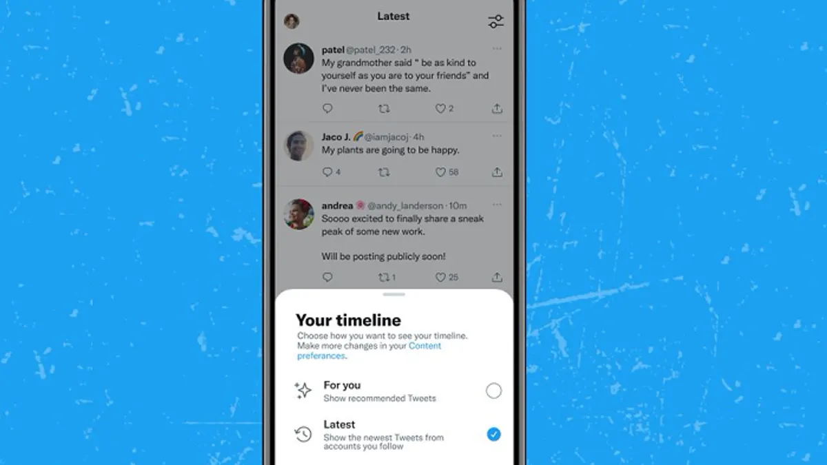 Twitter timeline update