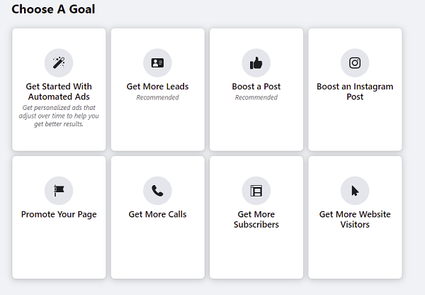 Facebook targeting options