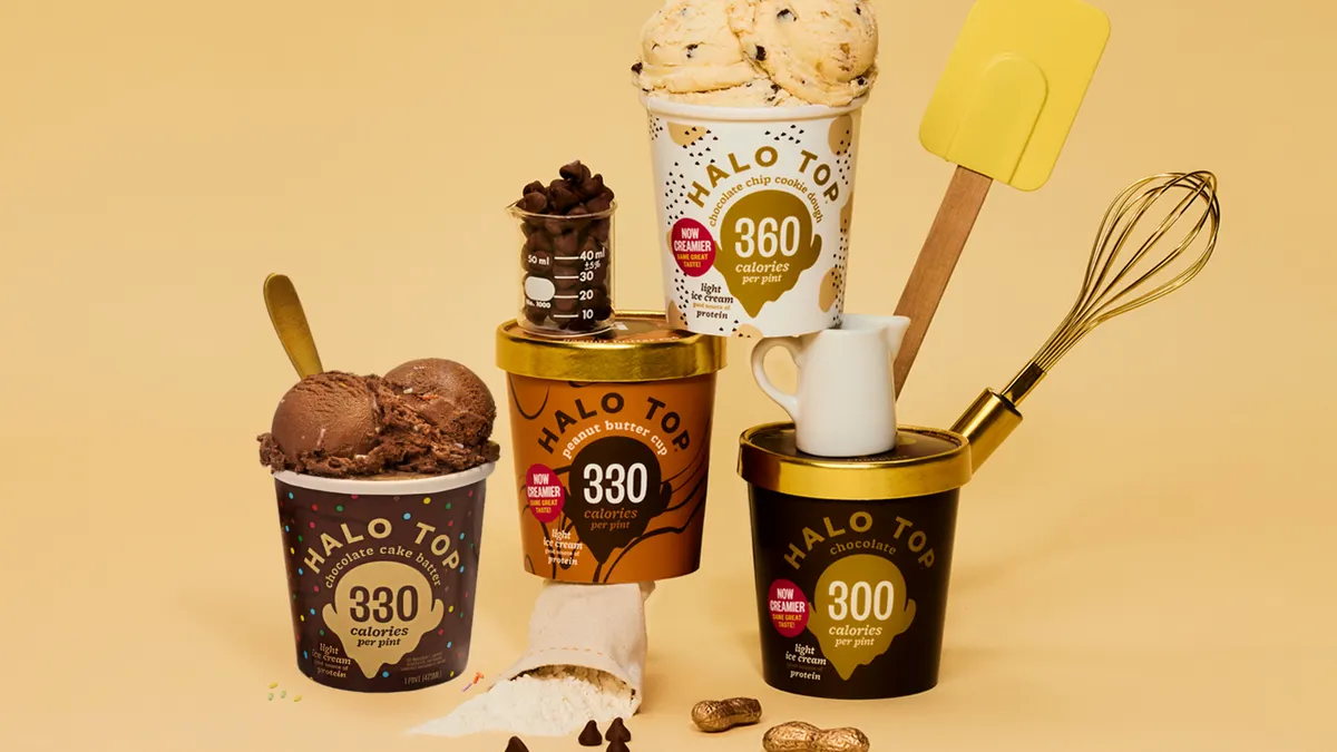 ice cream, halo top