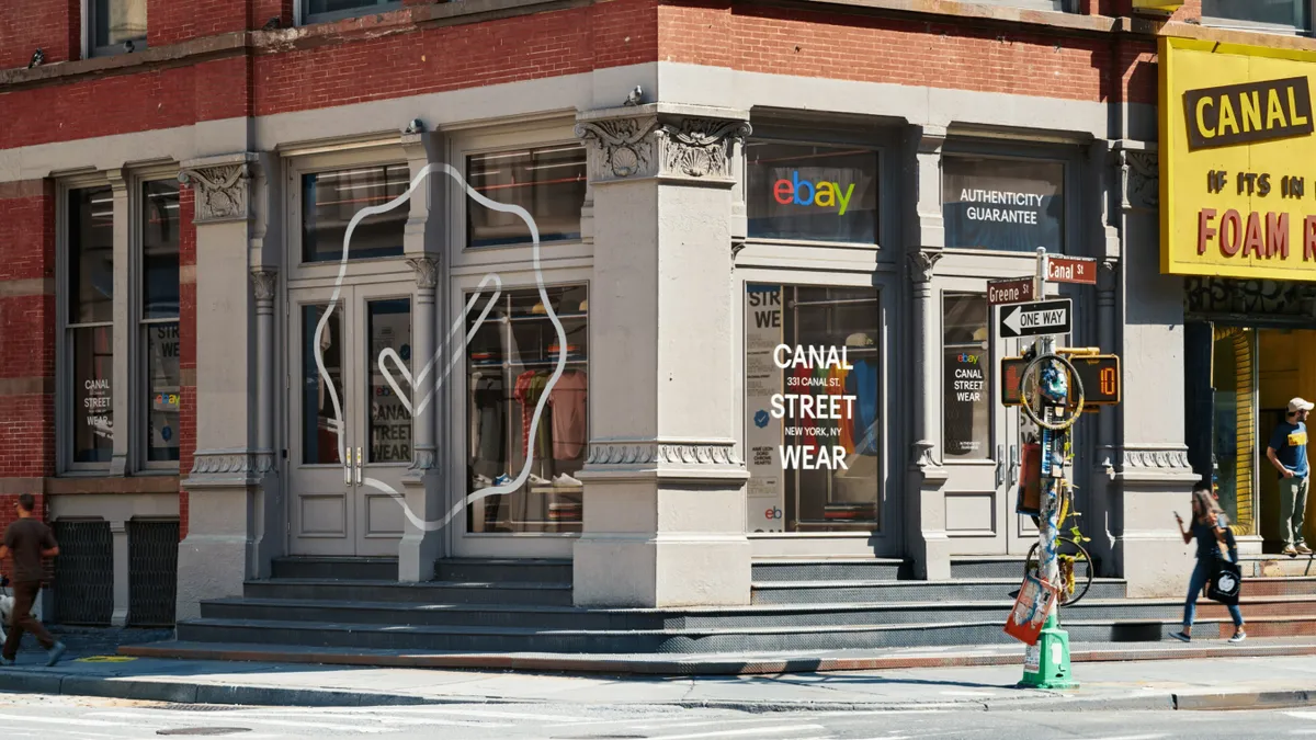 Exterior shot of the EBay store in NYC.