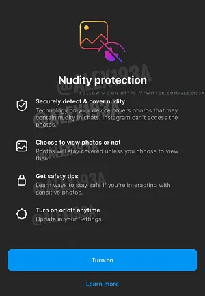 Instagram Nudity Protection