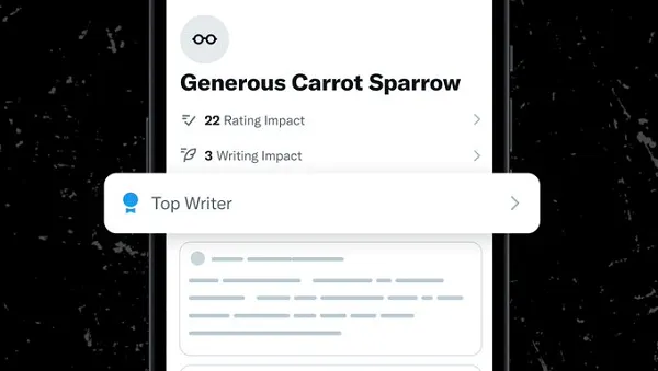 Community Notes Top Writer badge