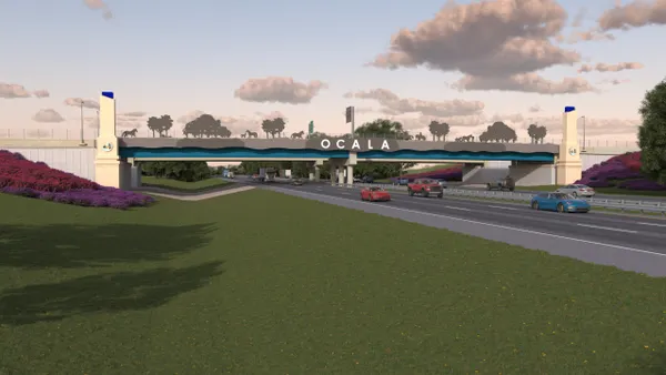 A rendering of an overpass at NW 49th Street over I-75 in Ocala, Fla.
