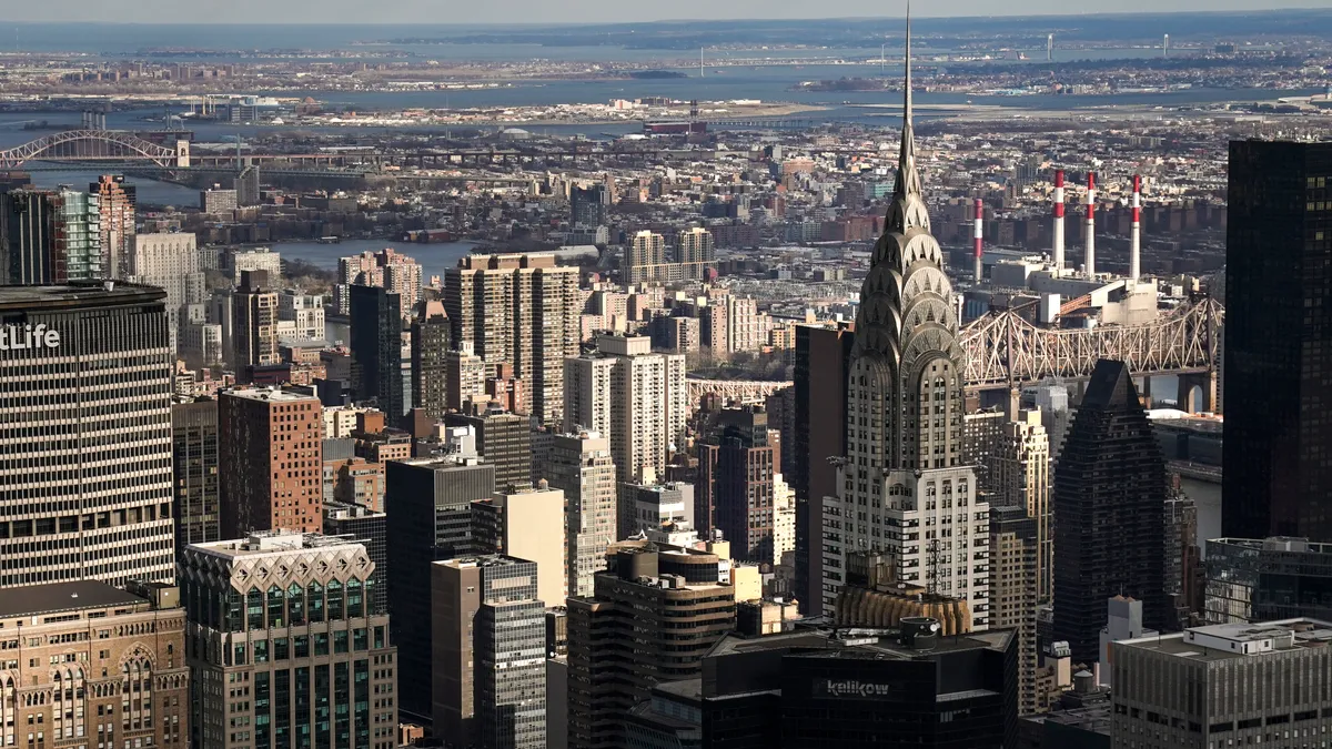 Aerial shot of Manhattan