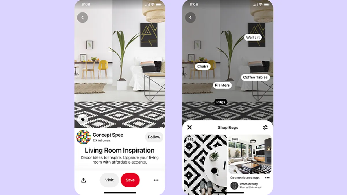 Pinterest shopping update