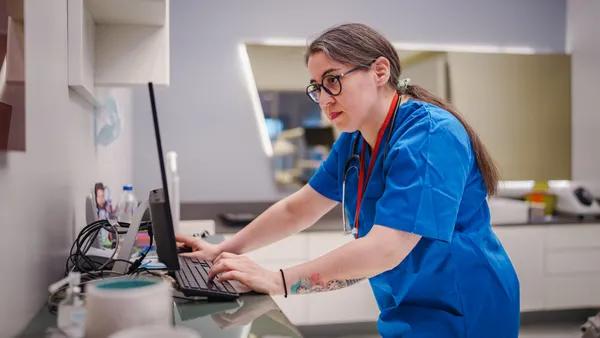 Healthcare Worker Scheduling Appointments in Clinic