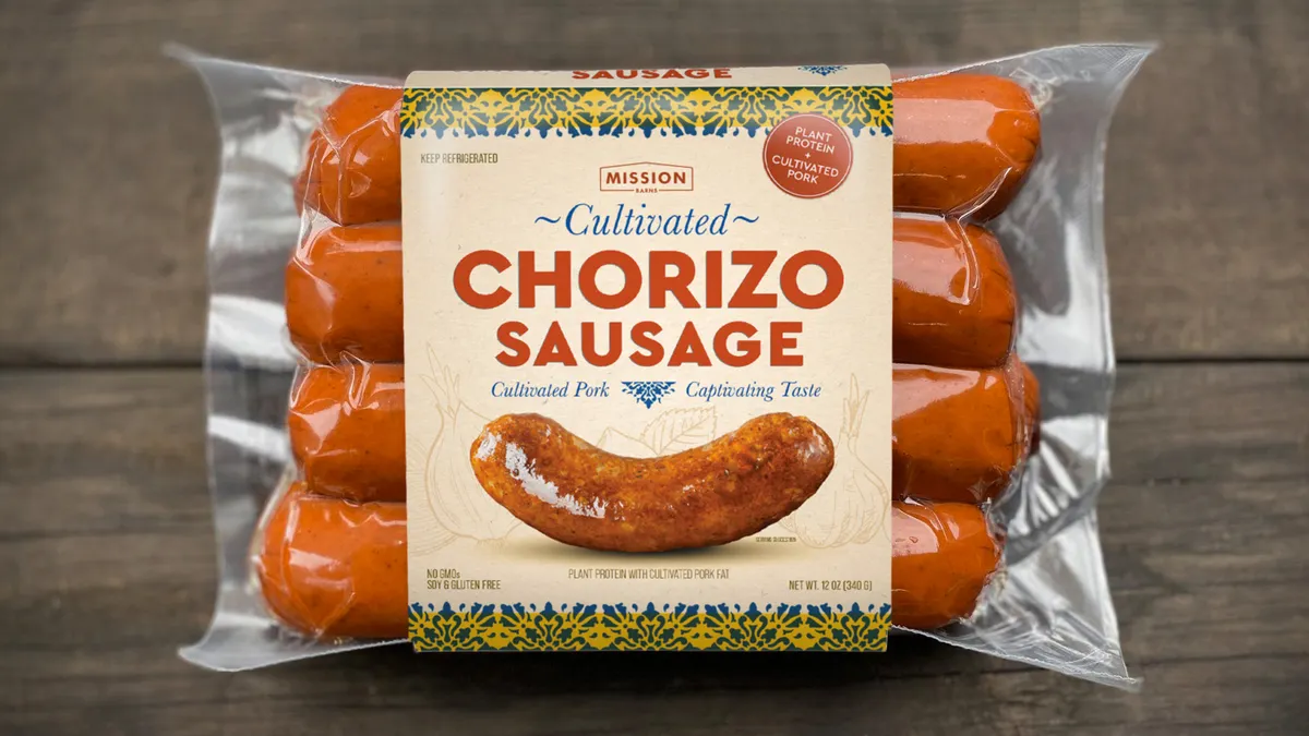 Mission Barns and Silva Sausage partnered on a plant-based sausage made with cultivated fat.