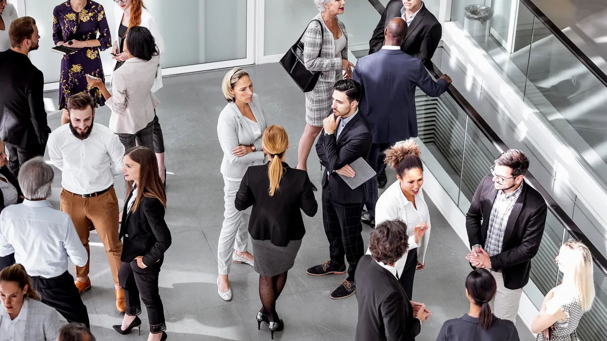 Business people at a conference event.