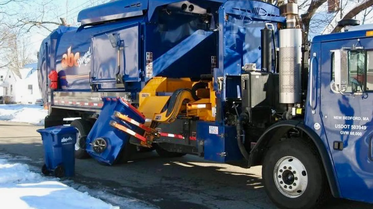 ABC Disposal recycling truck in Massachusetts