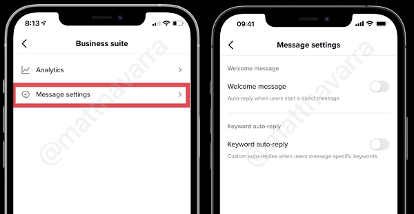 TikTok automated response