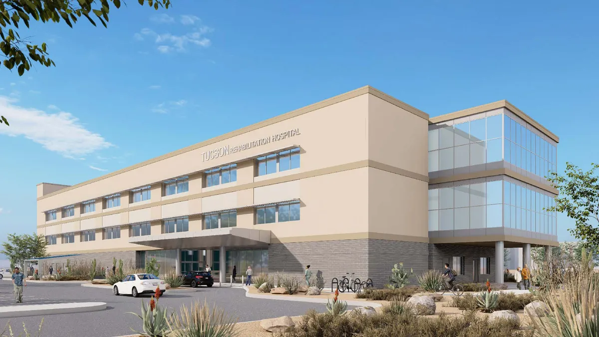 Rendering of the Tucson Rehabilitation Hospital