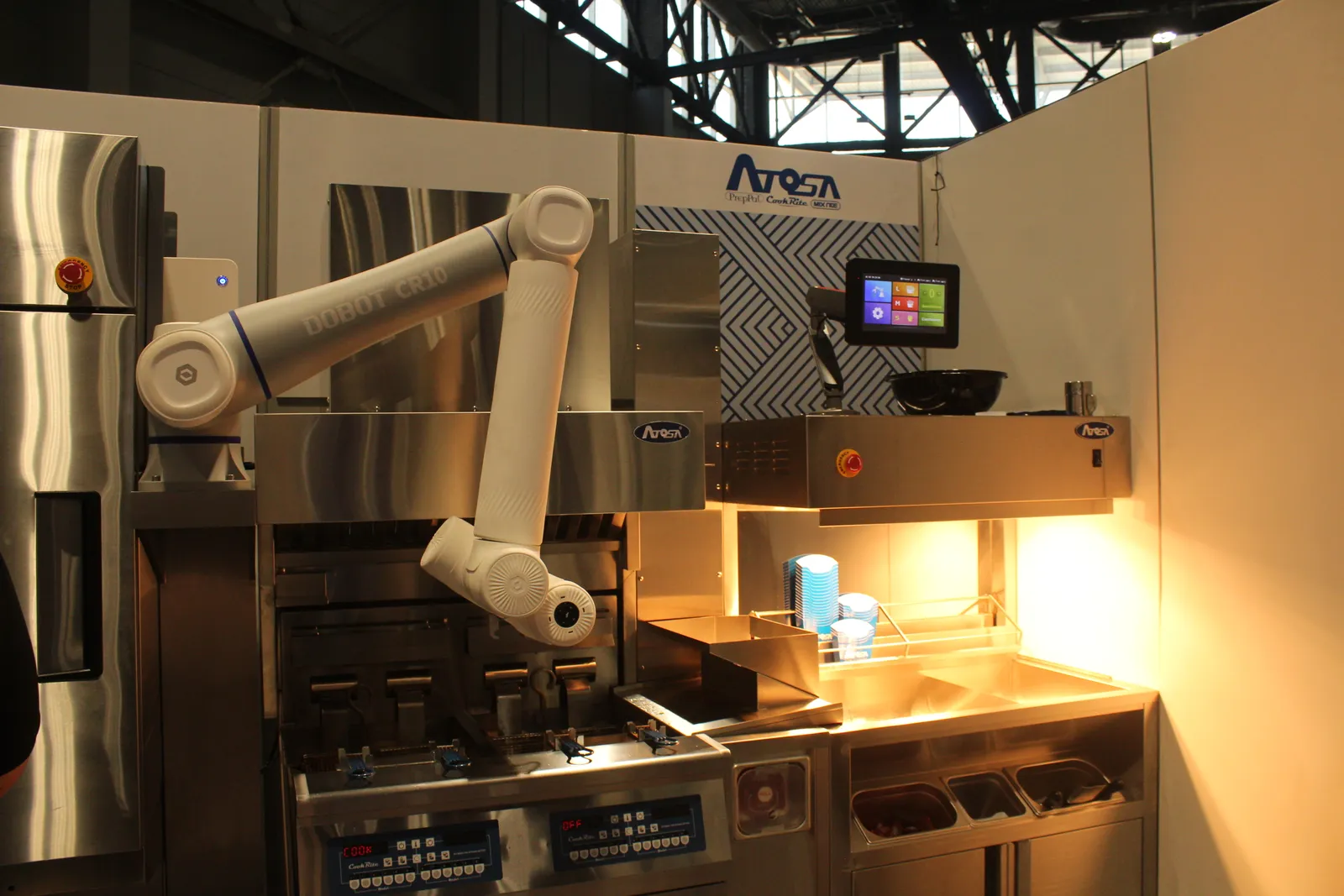 Atosa Catering Equipment's prototype fry machine at the National Restaurant Association show on May 22, 2023.