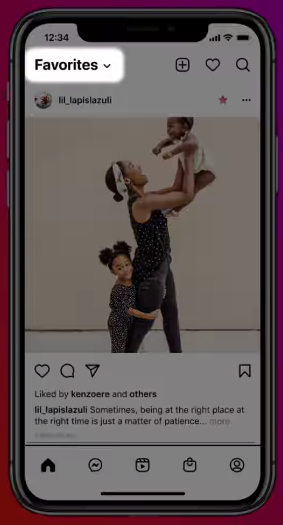 Instagram feed toggle