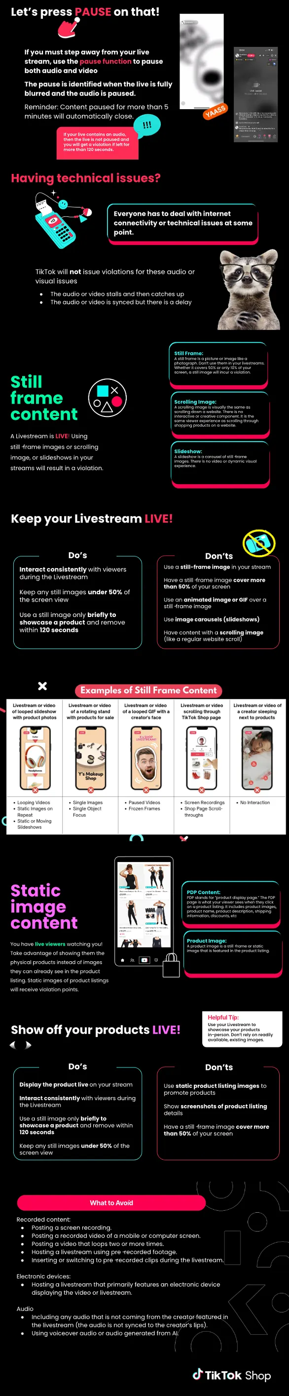 TikTok live streaming infographic