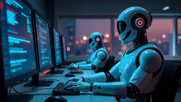 robots on computers