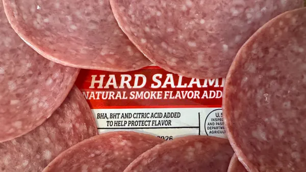 Smithfield deli meat is seen with a label saying BHA has been added for freshness