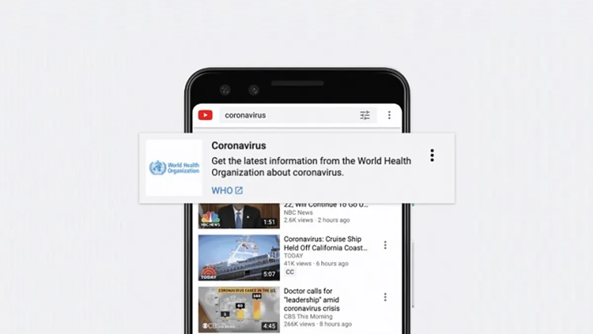 YouTube Coronavirus