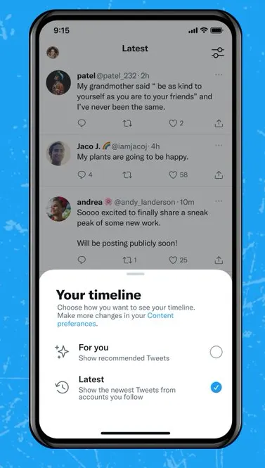 Twitter timeline update