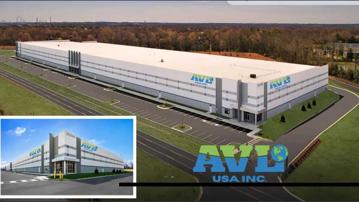 A rendering of AVL Manufacturing's new factory in Charlotte, North Carolina.