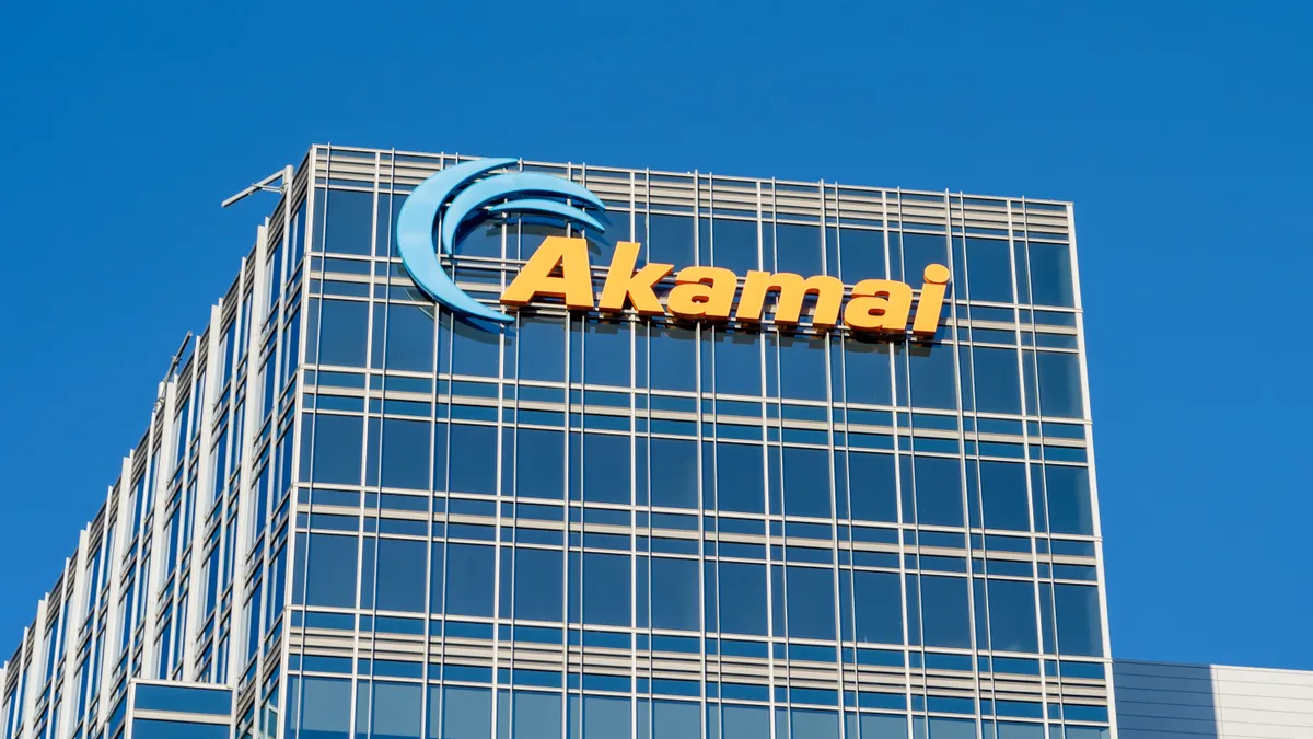 Akamai Technologies headquarters building in Cambridge, Massachusetts, pictured on Nov. 11, 2023.