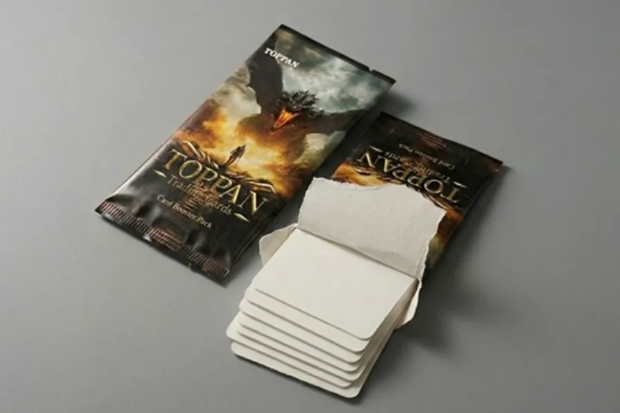 Illustration of Toppan's paper-based card packaging