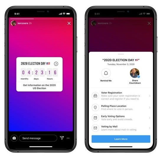 Instagram Voting Information Center
