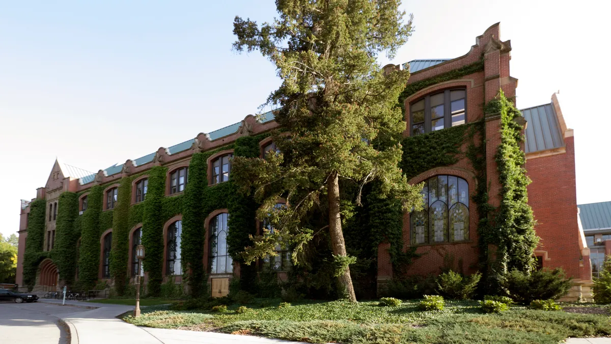 The administration building at the University of Idaho