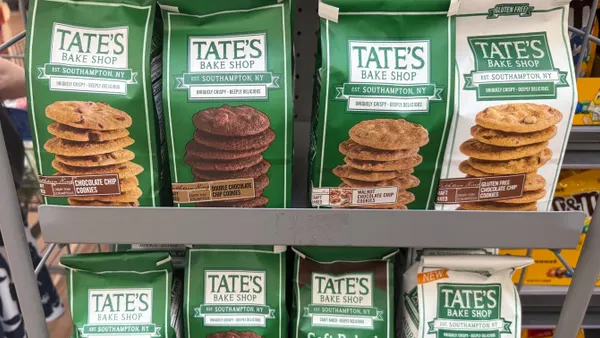 Bags of Tate's cookies at Walmart in Virginia.