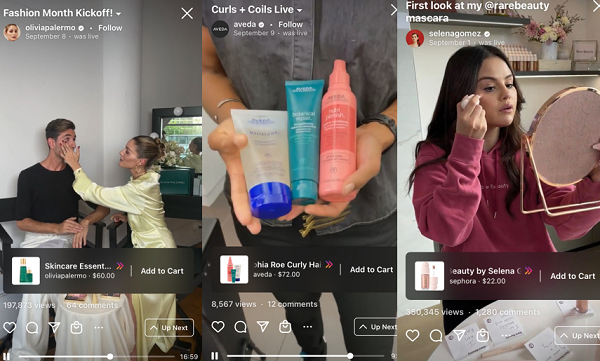 Instagram live stream shopping