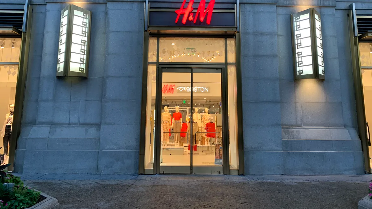 H&M storefront in Boston