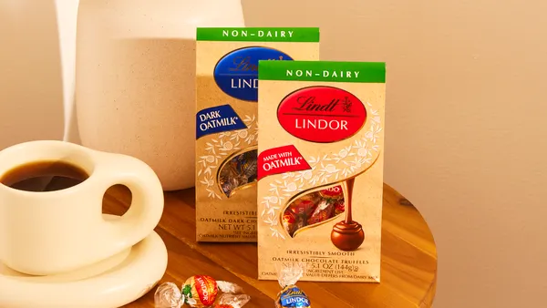 Lindt Lindor launched a plant-based version of its popular truffles using oatmilk.
