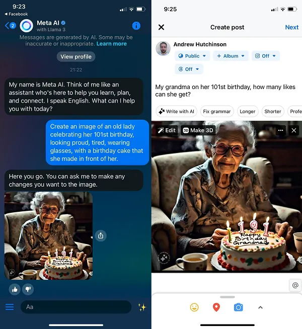 Facebook AI bait