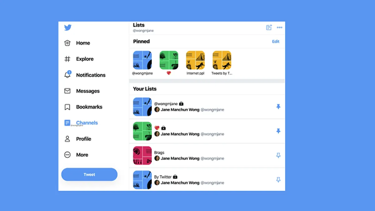 Twitter Channels