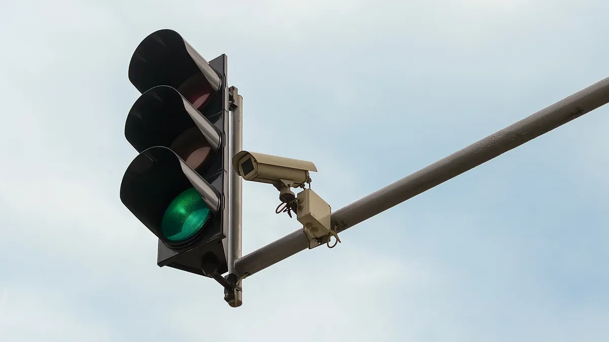 Traffic light with traffic camera