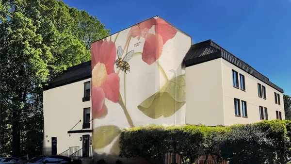 The exterior of Hive House hotel in Cary, North Carolina.