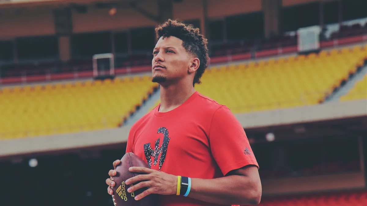 Patrick Mahomes in an Adidas ad