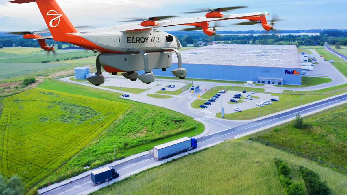 FedEx will test autonomous drone delivery in the middle mile through a partnership with Elroy Air.