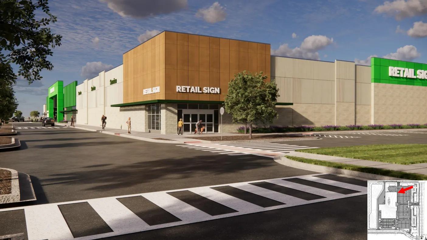 Rendering of a store.