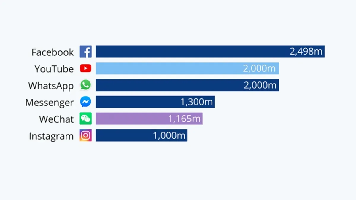 Top Social Platforms by Audience Size 2020