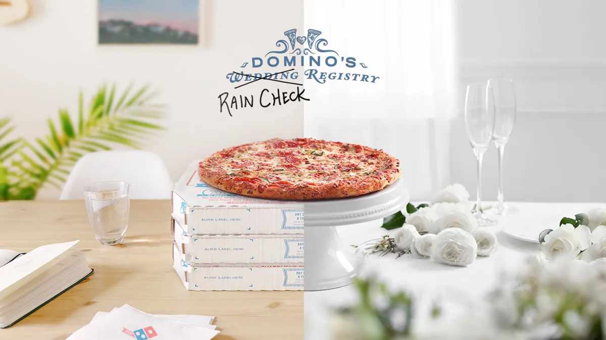 Domino's creates Rain Check Registry for couples whose weddings were cancelled