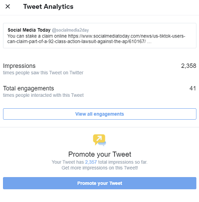 Twitter analytics