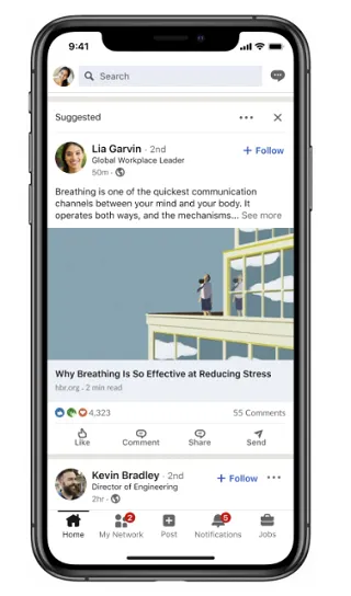 LinkedIn Suggested Posts