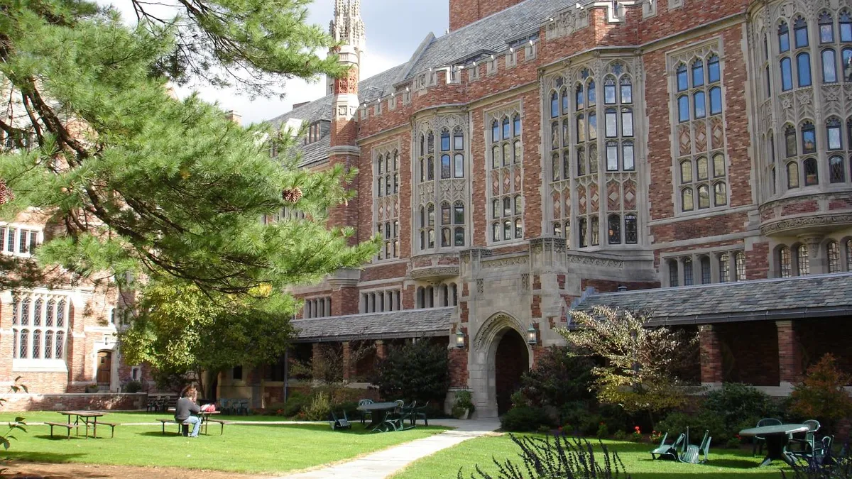 The courtyard of Yale Law School.