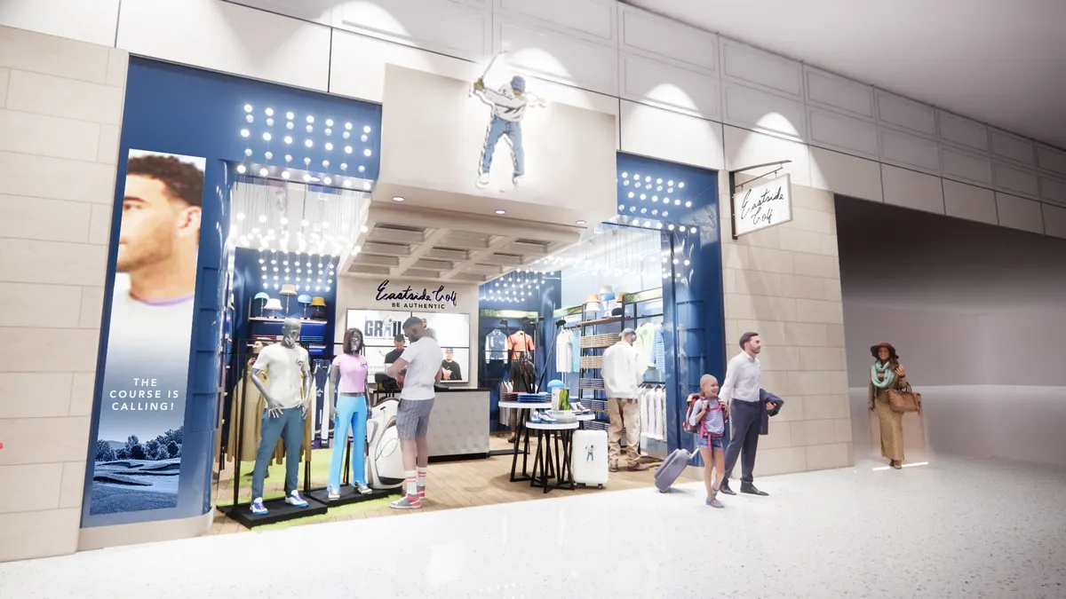 The exterior of Eastside Golf's store at the Detroit Metropolitan Airport.