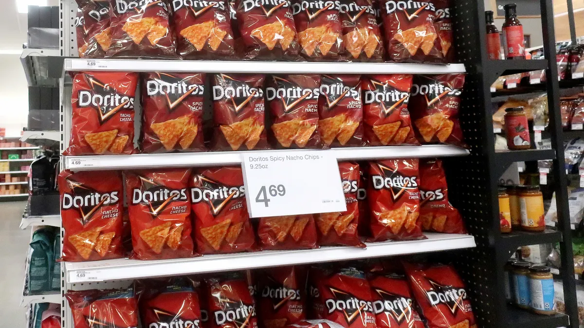 Doritos on the shelf at Target.
