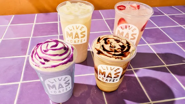 Four horchata based beverages Taco Bell will serve at its Live Mas Cafes.