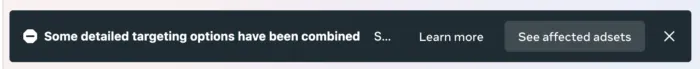 Meta ad targeting consolidation