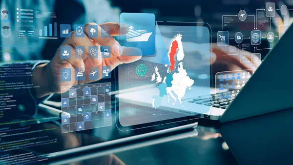Person using 3D screen