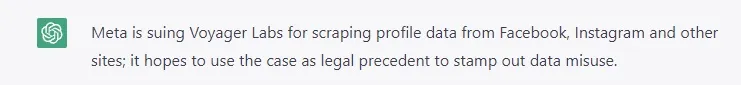 ChatGPT example