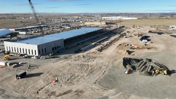 A data center facility under construction in Cheyenne, Wyo.